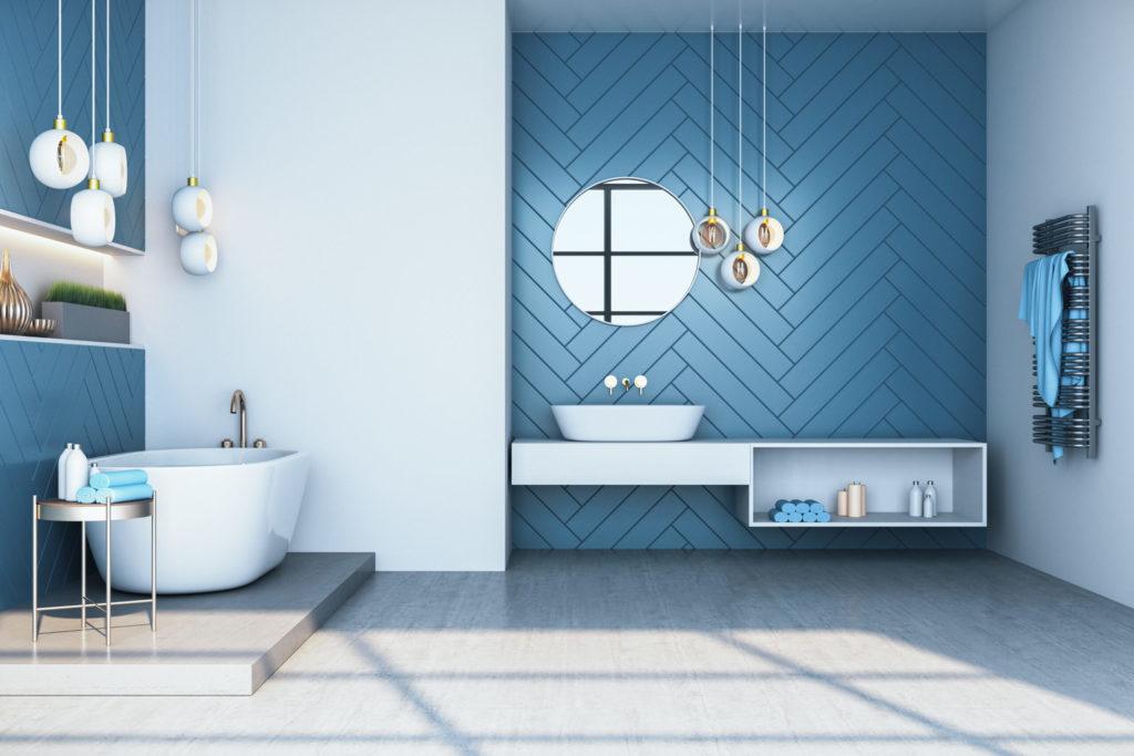 blue style bathroom