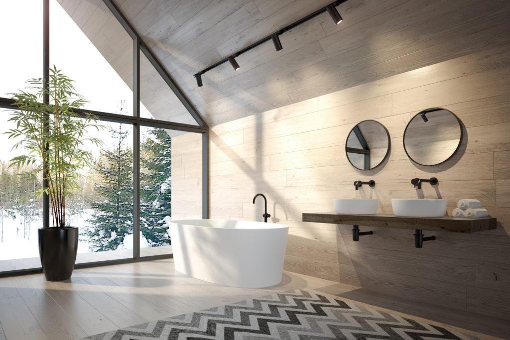 Modern craftsman style bathroom