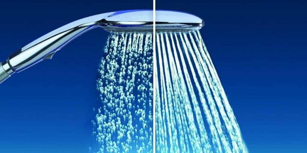 change shower head to a high pressure one
