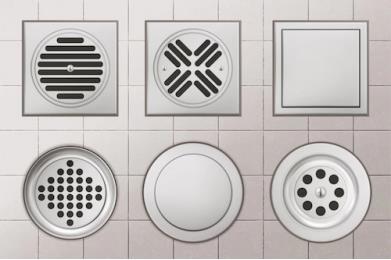 different types of shower drain covers