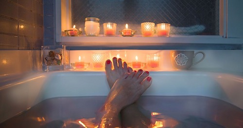 bathtub photoshoots calming
