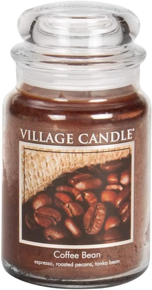 village candle coffee bean glass jar scented
