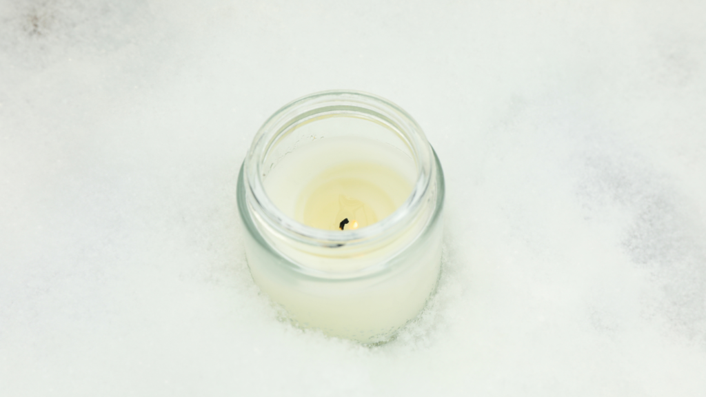 how to clean out a candle jar? Freezing the remaining wax to remove it from glass jar easily.