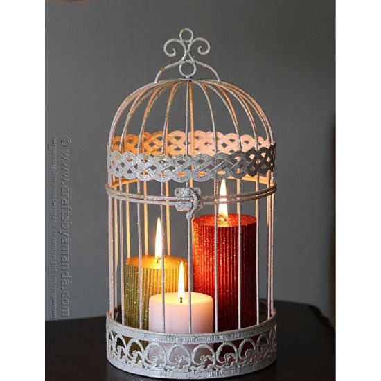 bird cage candle idea