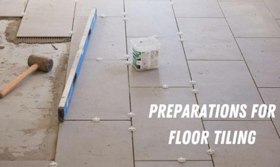 preparations for floor tiling