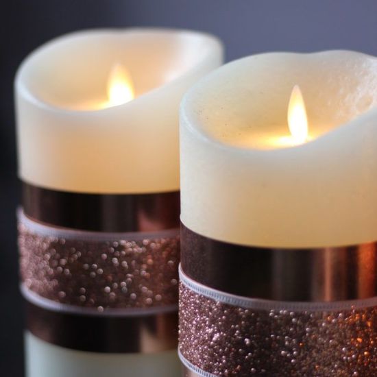 shining ribbon candle design