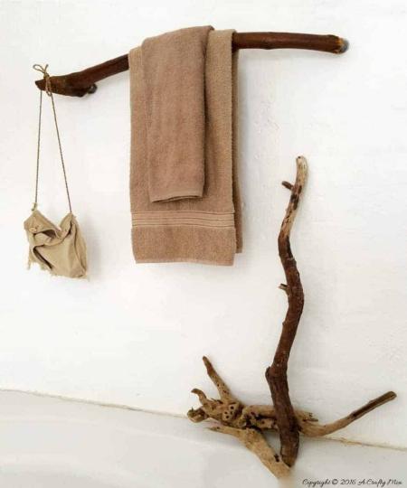 tree branches towel rack