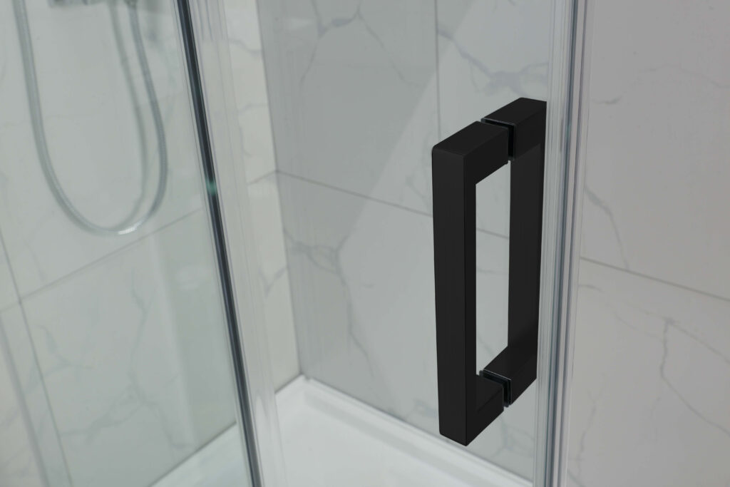 Install the handle onto the shower screen