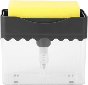 automatic dish soap dispenser with sponge holder