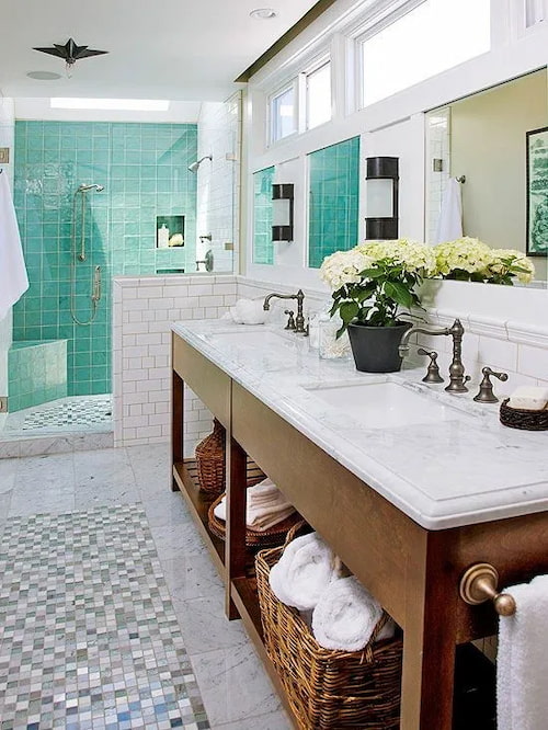 coastal charm double vanity bathroom ideas