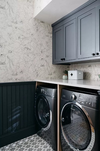 contrast laundry room