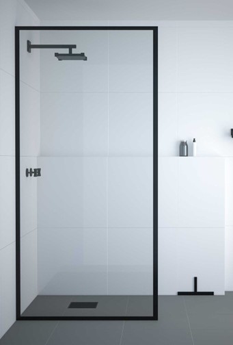 fixed panel shower screen