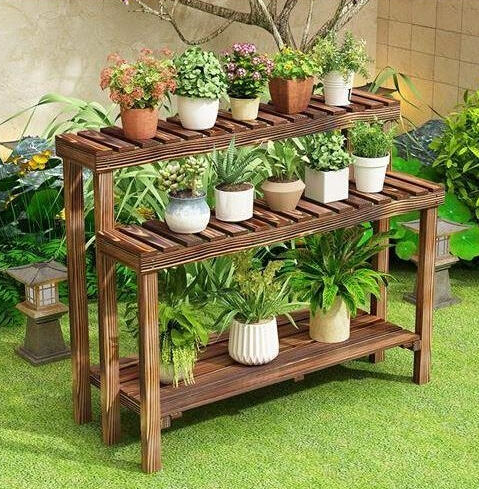 outdoor plant shelving ideas