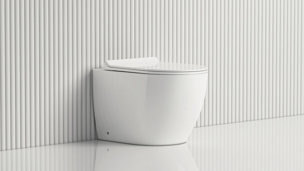 Rimless tornado ceramic white toilet